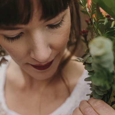 Hair & Makeup by Inèz • Photo by Ali Bailey • Florals by Stems from Her • Model Kate